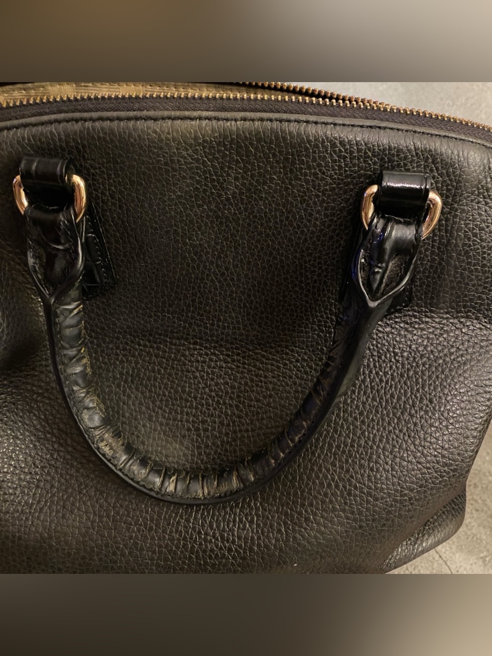 Brahmin Black Leather Satchel Handbag with Detachable Strap - Picture 4 of 15